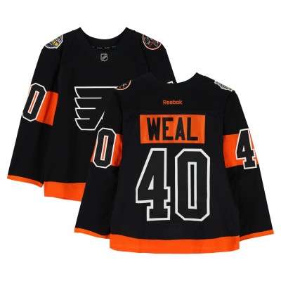 Jordan Weal Philadelphia Flyers Fanatics Authentic Practice-Used #40 Black Reebok Jersey vs. Pittsburgh Penguins on February 25, 2017 - NHL Stadium Series - Worn During Warm-Ups