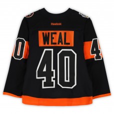 Jordan Weal Philadelphia Flyers Fanatics Authentic Practice-Used #40 Black Reebok Jersey vs. Pittsburgh Penguins on February 25, 2017 - NHL Stadium Series - Worn During Warm-Ups