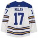 Jordan Nolan Buffalo Sabres Fanatics Authentic Practice-Used #17 White adidas Jersey vs. New York Rangers on January 1, 2018 - NHL Winter Classic - Worn During Warm-Ups