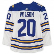 Scott Wilson Buffalo Sabres Fanatics Authentic Practice-Used #20 White adidas Jersey vs. New York Rangers on January 1, 2018 - NHL Winter Classic - Worn During Warm-Ups