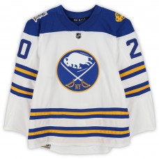 Scott Wilson Buffalo Sabres Fanatics Authentic Practice-Used #20 White adidas Jersey vs. New York Rangers on January 1, 2018 - NHL Winter Classic - Worn During Warm-Ups