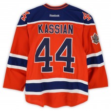 Zack Kassian Edmonton Oilers Fanatics Authentic Practice-Used #44 Orange Reebok Jersey vs. Winnipeg Jets on October 23, 2016 - NHL Heritage Classic - Worn During Warm-Ups