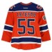 Mark Letestu Edmonton Oilers Fanatics Authentic Practice-Used #55 Orange Reebok Jersey vs. Winnipeg Jets on October 23, 2016 - NHL Heritage Classic - Worn During Warm-Ups