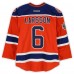 Adam Larsson Edmonton Oilers Fanatics Authentic Practice-Used #6 Orange Reebok Jersey vs. Winnipeg Jets on October 23, 2016 - NHL Heritage Classic - Worn During Warm-Ups
