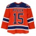 Tyler Pitlick Edmonton Oilers Fanatics Authentic Practice-Used #15 Orange Reebok Jersey vs. Winnipeg Jets on October 23, 2016 - NHL Heritage Classic - Worn During Warm-Ups