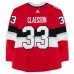 Fredrik Claesson Ottawa Senators Fanatics Authentic Practice-Used #33 Red adidas Jersey vs. Montreal Canadiens on December 16, 2017 - NHL100 Classic - Worn During Warm-Ups