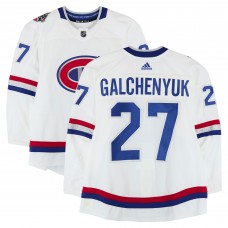 Alex Galchenyuk Montreal Canadiens Fanatics Authentic Practice-Used #27 White adidas Jersey vs. Ottawa Senators on December 16, 2017 - NHL 100 Classic - Worn During Warm-Ups