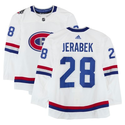 Jakub Jerabek Montreal Canadiens Fanatics Authentic Practice-Used #28 White adidas Jersey vs. Ottawa Senators on December 16, 2017 - NHL 100 Classic - Worn During Warm-Ups