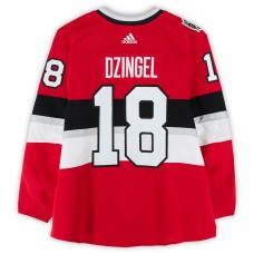 Ryan Dzingel Ottawa Senators Fanatics Authentic Practice-Used #18 Red adidas Jersey vs. Montreal Canadiens on December 16, 2017 - NHL100 Classic - Worn During Warm-Ups