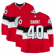 Gabriel Dumont Ottawa Senators Fanatics Authentic Practice-Used #40 Red adidas Jersey vs. Montreal Canadiens on December 16, 2017 - NHL100 Classic - Worn During Warm-Ups