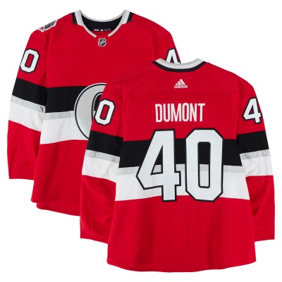 Gabriel Dumont Ottawa Senators Fanatics Authentic Practice-Used #40 Red adidas Jersey vs. Montreal Canadiens on December 16, 2017 - NHL100 Classic - Worn During Warm-Ups