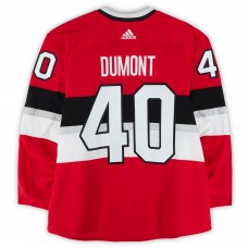 Gabriel Dumont Ottawa Senators Fanatics Authentic Practice-Used #40 Red adidas Jersey vs. Montreal Canadiens on December 16, 2017 - NHL100 Classic - Worn During Warm-Ups