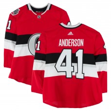 Craig Anderson Ottawa Senators Fanatics Authentic Practice-Used #41 Red adidas Jersey vs. Montreal Canadiens on December 16, 2017 - NHL100 Classic - Worn During Warm-Ups
