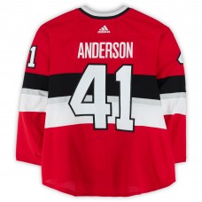Craig Anderson Ottawa Senators Fanatics Authentic Practice-Used #41 Red adidas Jersey vs. Montreal Canadiens on December 16, 2017 - NHL100 Classic - Worn During Warm-Ups