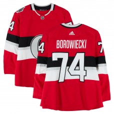 Mark Borowiecki Ottawa Senators Fanatics Authentic Practice-Used #74 Red adidas Jersey vs. Montreal Canadiens on December 16, 2017 - NHL100 Classic - Worn During Warm-Ups