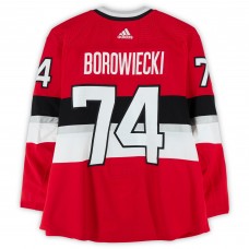Mark Borowiecki Ottawa Senators Fanatics Authentic Practice-Used #74 Red adidas Jersey vs. Montreal Canadiens on December 16, 2017 - NHL100 Classic - Worn During Warm-Ups