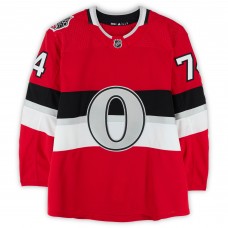 Mark Borowiecki Ottawa Senators Fanatics Authentic Practice-Used #74 Red adidas Jersey vs. Montreal Canadiens on December 16, 2017 - NHL100 Classic - Worn During Warm-Ups