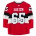 Erik Karlsson Ottawa Senators Fanatics Authentic Practice-Used #65 Red adidas Jersey vs. Montreal Canadiens on December 16, 2017 - NHL100 Classic - Worn During Warm-Ups