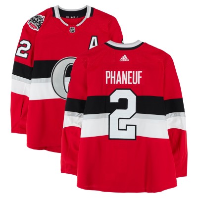 Dion Phaneuf Ottawa Senators Fanatics Authentic Practice-Used #2 Red adidas Jersey vs. Montreal Canadiens on December 16, 2017 - NHL100 Classic - Worn During Warm-Ups