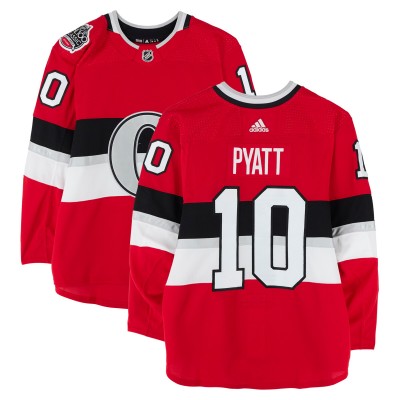 Tom Pyatt Ottawa Senators Fanatics Authentic Practice-Used #10 Red adidas Jersey vs. Montreal Canadiens on December 16, 2017 - NHL100 Classic - Worn During Warm-Ups
