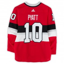 Tom Pyatt Ottawa Senators Fanatics Authentic Practice-Used #10 Red adidas Jersey vs. Montreal Canadiens on December 16, 2017 - NHL100 Classic - Worn During Warm-Ups
