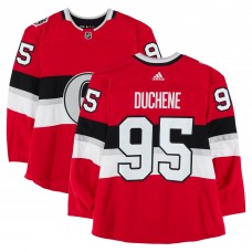 Matt Duchene Ottawa Senators Fanatics Authentic Practice-Used #95 Red adidas Jersey vs. Montreal Canadiens on December 16, 2017 - NHL100 Classic - Worn During Warm-Ups