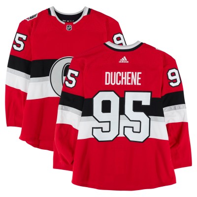 Matt Duchene Ottawa Senators Fanatics Authentic Practice-Used #95 Red adidas Jersey vs. Montreal Canadiens on December 16, 2017 - NHL100 Classic - Worn During Warm-Ups