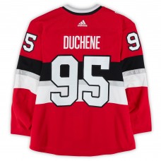 Matt Duchene Ottawa Senators Fanatics Authentic Practice-Used #95 Red adidas Jersey vs. Montreal Canadiens on December 16, 2017 - NHL100 Classic - Worn During Warm-Ups