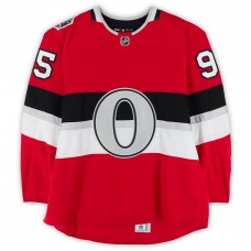 Matt Duchene Ottawa Senators Fanatics Authentic Practice-Used #95 Red adidas Jersey vs. Montreal Canadiens on December 16, 2017 - NHL100 Classic - Worn During Warm-Ups