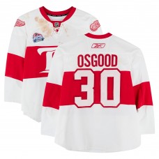 Chris Osgood Detroit Red Wings Fanatics Authentic Practice-Used #30 White Reebok Jersey vs. Chicago Blackhawks on January 1, 2009 - NHL Winter Classic - Worn During Warm-Ups Chris Osgood Detroit Red Wings Fanatics Authentic Practice-Used #30 White Reebok Jersey vs. Chicago Blackhawks on January 1, 2009 - NHL Winter Classic - Worn During Warm-Ups