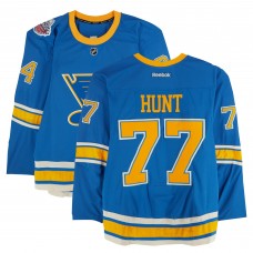 Brad Hunt St. Louis Blues Fanatics Authentic Player-Issued #77 Blue Reebok Jersey vs. Chicago Blackhawks on January 2, 2017 - NHL Winter Classic