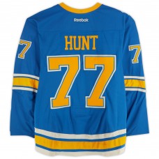 Brad Hunt St. Louis Blues Fanatics Authentic Player-Issued #77 Blue Reebok Jersey vs. Chicago Blackhawks on January 2, 2017 - NHL Winter Classic