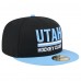 Бейсболка Utah Hockey Club New Era Black/Light Blue Lockup 1st Season 59FIFTY