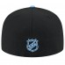 Бейсболка Utah Hockey Club New Era Black/Light Blue Lockup 1st Season 59FIFTY
