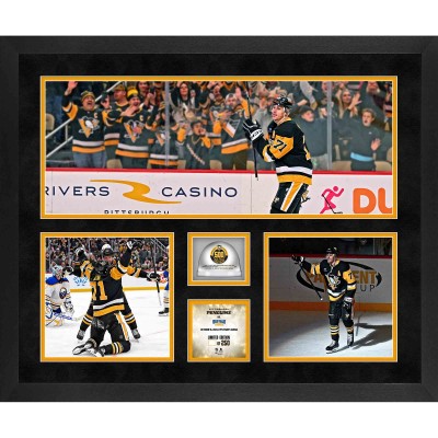 Evgeni Malkin Pittsburgh Penguins Fanatics Authentic Framed 20 x 24 500th NHL Goal Three-Photograph Collage with Game-Used Ice from 500th Goal Game - Limited Edition of 250