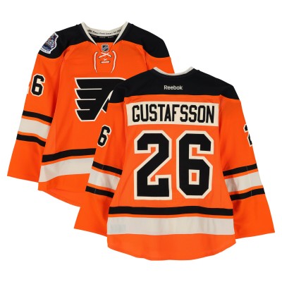 Erik Gustafsson Philadelphia Flyers Fanatics Authentic Player-Issued #26 Orange Reebok Jersey vs. New York Rangers on January 2, 2012 - NHL Winter Classic