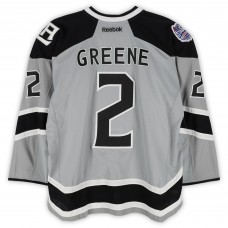 Matt Greene Los Angeles Kings Fanatics Authentic Player-Issued #2 Gray Reebok Jersey vs. Anaheim Ducks on January 25, 2014 - NHL Stadium Series