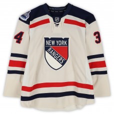 John Mitchell New York Rangers Fanatics Authentic Practice-Used #34 White Reebok Jersey vs. Philadelphia Flyers on January 2, 2012 - NHL Winter Classic - Worn During Warm-Ups