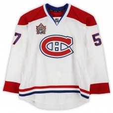 Benoit Pouliot Montreal Canadiens Fanatics Authentic Practice-Used #57 White Reebok Jersey vs. Calgary Flames on February 20, 2011 - NHL Heritage Classic - Worn During Warm-Ups