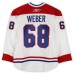 Yannick Weber Montreal Canadiens Fanatics Authentic Practice-Used #68 White Reebok Jersey vs. Calgary Flames on February 20, 2011 - NHL Heritage Classic - Worn During Warm-Ups