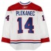 Tomas Plekanec Montreal Canadiens Fanatics Authentic Practice-Used #14 White Reebok Jersey vs. Calgary Flames on February 20, 2011 - NHL Heritage Classic - Worn During Warm-Ups