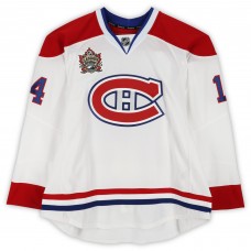 Tomas Plekanec Montreal Canadiens Fanatics Authentic Practice-Used #14 White Reebok Jersey vs. Calgary Flames on February 20, 2011 - NHL Heritage Classic - Worn During Warm-Ups
