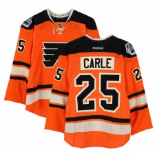 Matt Carle Philadelphia Flyers Fanatics Authentic Practice-Used #25 Orange Reebok Jersey vs. New York Rangers on January 2, 2012 - NHL Winter Classic - Worn During Warm-Ups