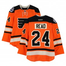 Matt Read Philadelphia Flyers Fanatics Authentic Practice-Used #24 Orange Reebok Jersey vs. New York Rangers on January 2, 2012 - NHL Winter Classic - Worn During Warm-Ups