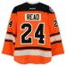 Matt Read Philadelphia Flyers Fanatics Authentic Practice-Used #24 Orange Reebok Jersey vs. New York Rangers on January 2, 2012 - NHL Winter Classic - Worn During Warm-Ups