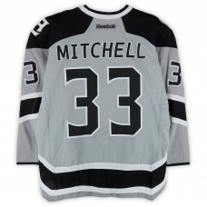 Willie Mitchell Los Angeles Kings Fanatics Authentic Practice-Used #33 Silver Reebok Jersey vs. Anaheim Ducks on January 25, 2014 - NHL Stadium Series - Worn During Warm-Ups