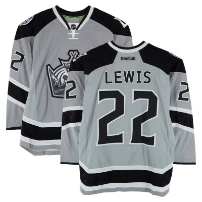 Trevor Lewis Los Angeles Kings Fanatics Authentic Practice-Used #22 Silver Reebok Jersey vs. Anaheim Ducks on January 25, 2014 - NHL Stadium Series - Worn During Warm-Ups