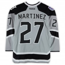 Alec Martinez Los Angeles Kings Fanatics Authentic Practice-Used #27 Silver Reebok Jersey vs. Anaheim Ducks on January 25, 2014 - NHL Stadium Series - Worn During Warm-Ups