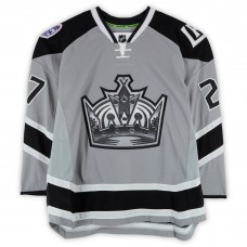 Alec Martinez Los Angeles Kings Fanatics Authentic Practice-Used #27 Silver Reebok Jersey vs. Anaheim Ducks on January 25, 2014 - NHL Stadium Series - Worn During Warm-Ups