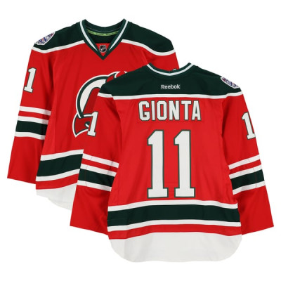 Тренировочный джерси Stephen Gionta New Devils Fanatics Authentic Red vs. New York Rangers on January 26, 2014